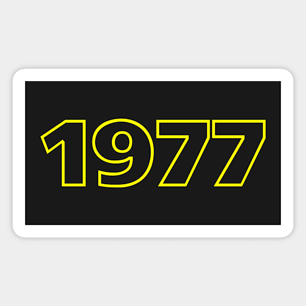 Retro 1977 Magnet by GloopTrekker